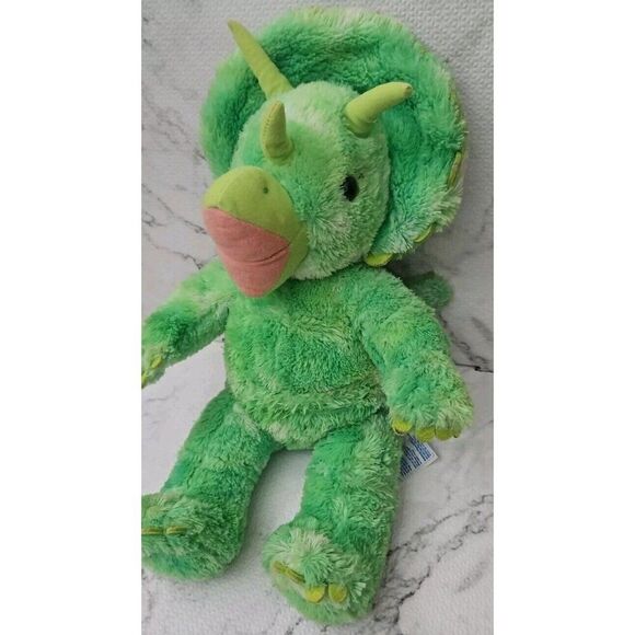 Build A Bear Workshop 18" Green Triceratops Dinosaur Plush Stuffed Animal - Picture 2 of 4